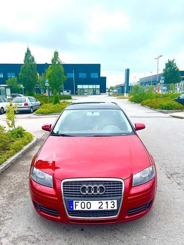 Röd Begagnad 2008 Audi A3 Sportback Attraction Halvkombi | 52 500 kr (Superpris) - Bild 1/4