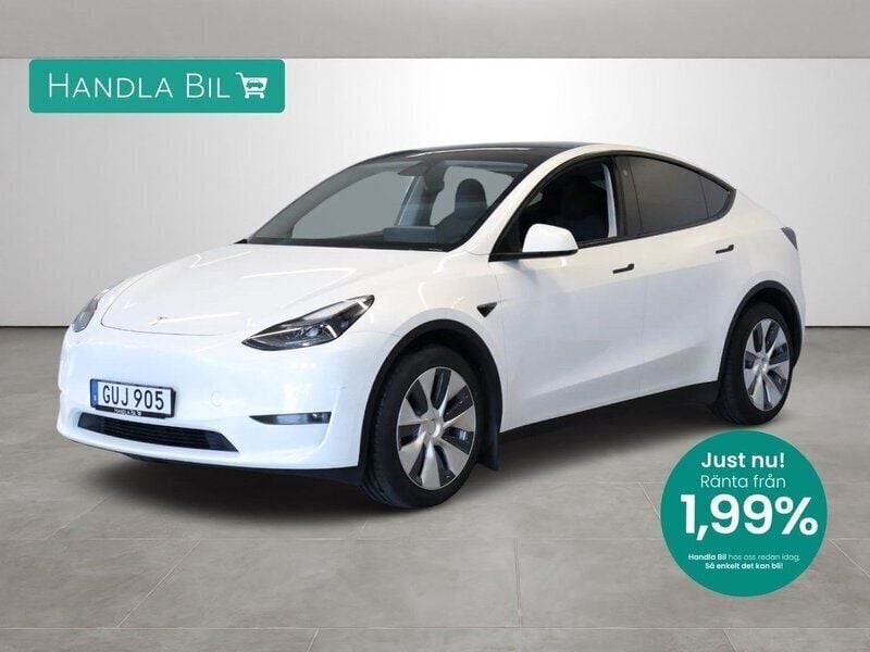 Vit Begagnad 2021 Tesla Model Y SUV | 379 900 kr (Superpris) - Bild 1/4