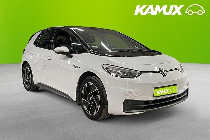 Vit Begagnad 2022 VW ID.3 Pro Performance Halvkombi | 186 700 kr (Bra pris) - Bild 1/3