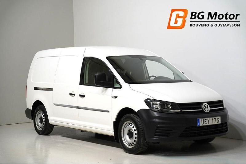 Vit Begagnad 2019 VW Caddy Maxi Minibuss | 194 600 kr (Bra pris) - Bild 1/4