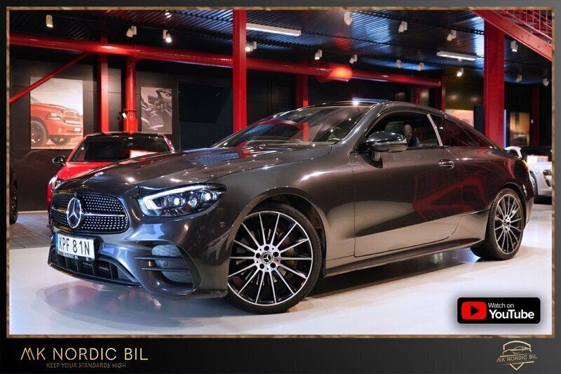Grå Begagnad 2021 Mercedes E200 AMG Sportkupé | 479 900 kr - Bild 1/4