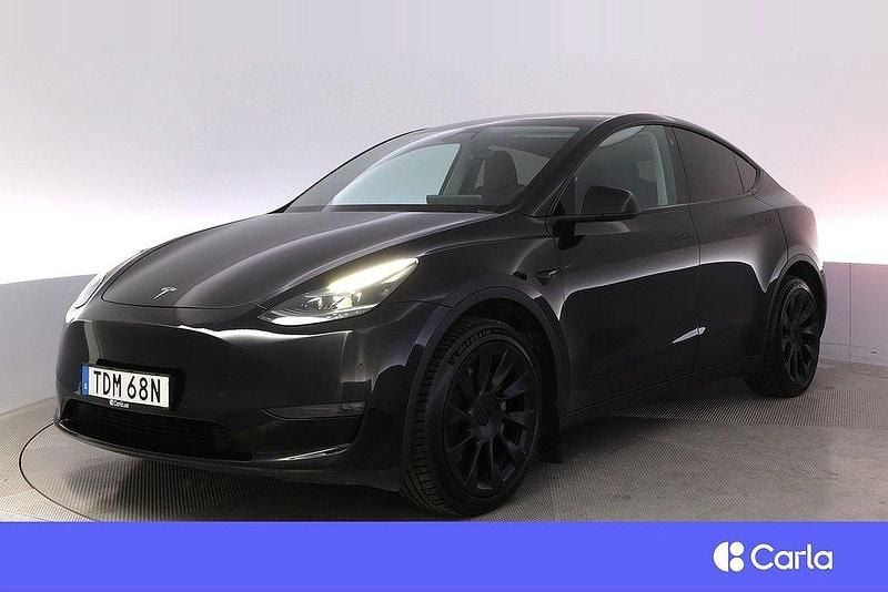 Svart Begagnad 2022 Tesla Model Y Long Range AWD SUV | 404 900 kr - Bild 1/4