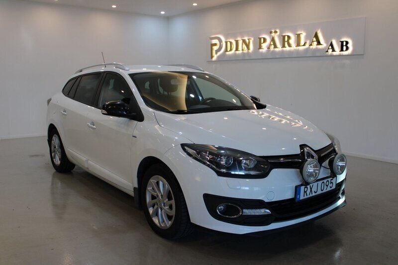 Vit Begagnad 2016 Renault Mégane GrandTour LIMITED Kombi | 64 900 kr (Marknadspris) - Bild 1/4