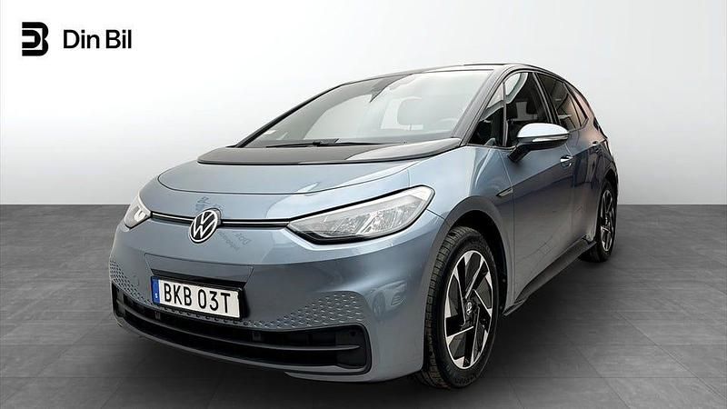 Begagnad VW ID.3 Pro Performance 150 kW (204 HK) 2021 Stonewashed blue metallic Halvkombi