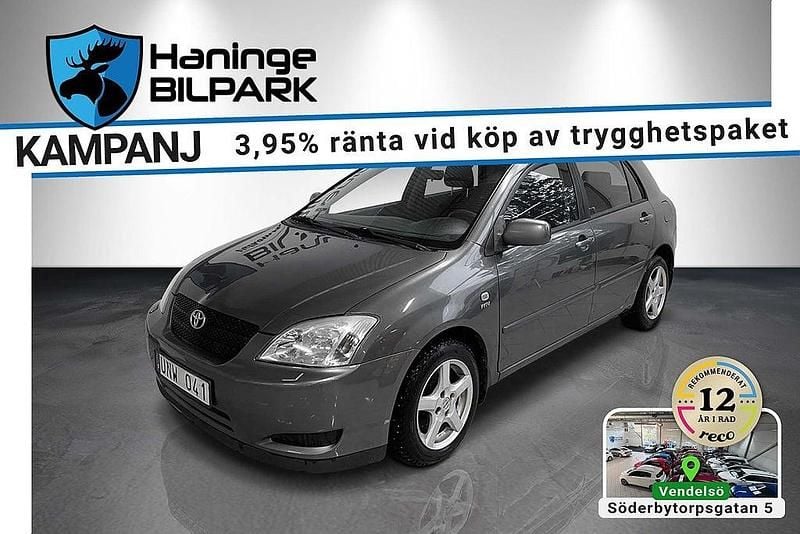 Grå Begagnad 2003 Toyota Corolla Halvkombi | 29 900 kr (Marknadspris) - Bild 1/2