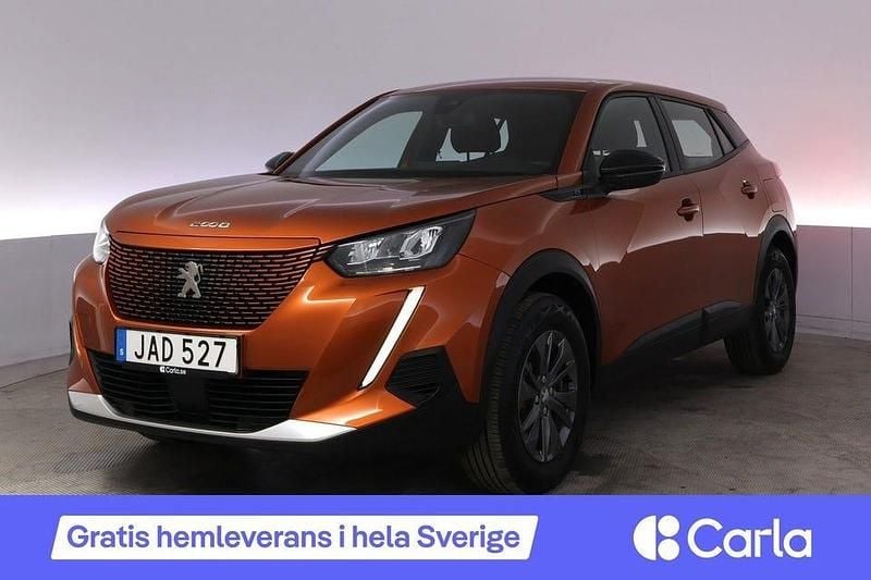 Begagnad Peugeot e-2008 Active 100 kW (136 HK) 2022 Orange SUV