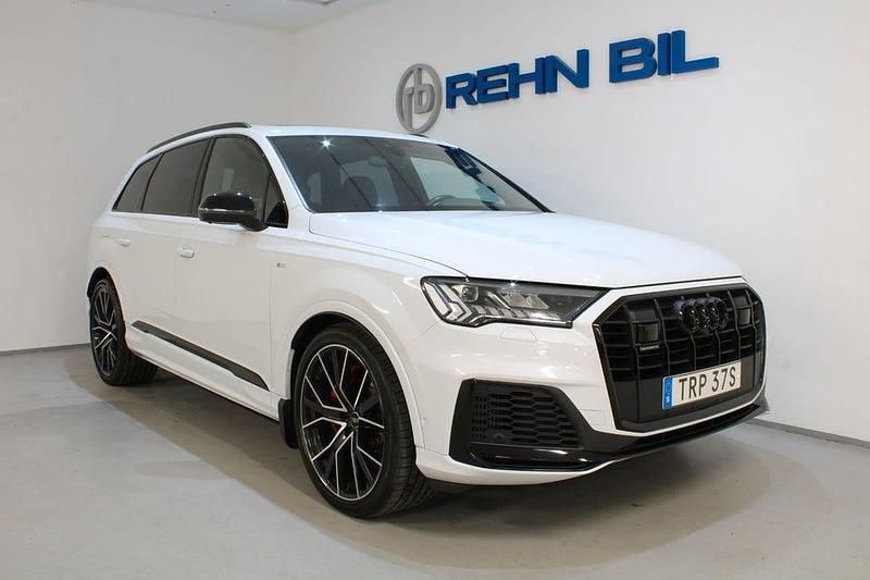 Vit Begagnad 2021 Audi Q7 S-Line SUV | 599 000 kr (Marknadspris) - Bild 1/4
