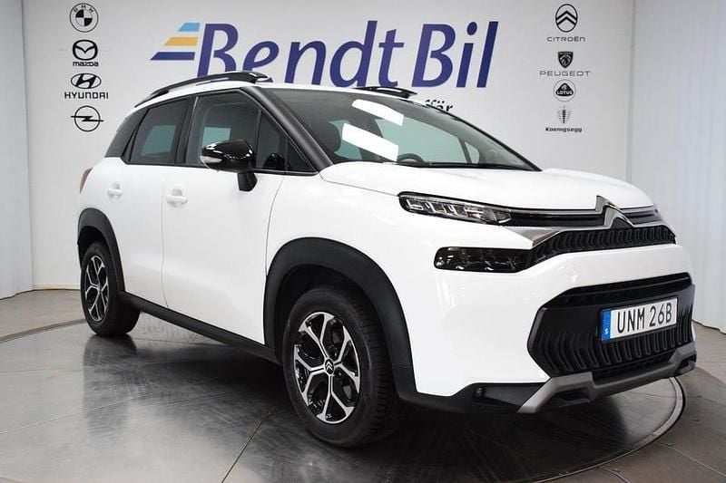 Vit Begagnad 2024 Citroën C3 Aircross PureTech SUV | 198 500 kr (Marknadspris) - Bild 1/3