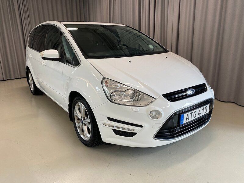 Vit Begagnad 2014 Ford S-MAX Business Edition Minibuss | 149 900 kr (Marknadspris) - Bild 1/3
