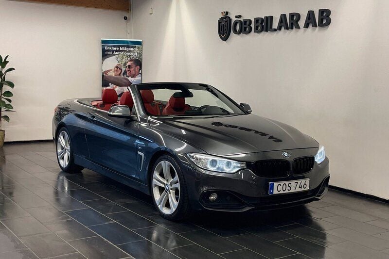 Grå Begagnad 2014 BMW 420 Sport Line Cab | 219 900 kr (Marknadspris) - Bild 1/4