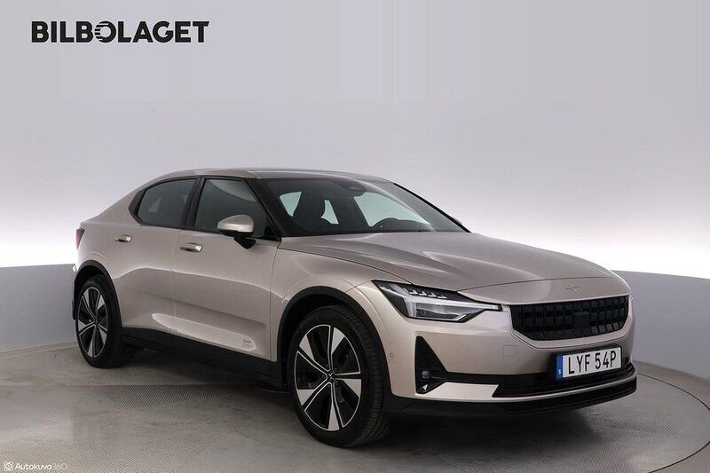 Ljusgrå Begagnad 2022 Polestar 2 Plus Sedan | 324 800 kr - Bild 1/4