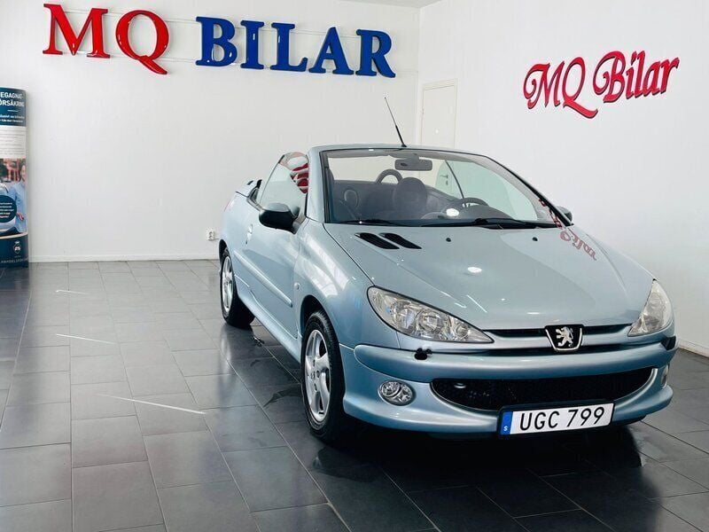 Ljusgrå Begagnad 2003 Peugeot 206 CC Cab | 34 900 kr (Lite dyr) - Bild 1/4