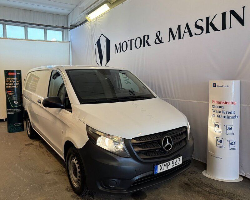 Vit Begagnad 2019 Mercedes Vito Minibuss | 189 900 kr (Bra pris) - Bild 1/4