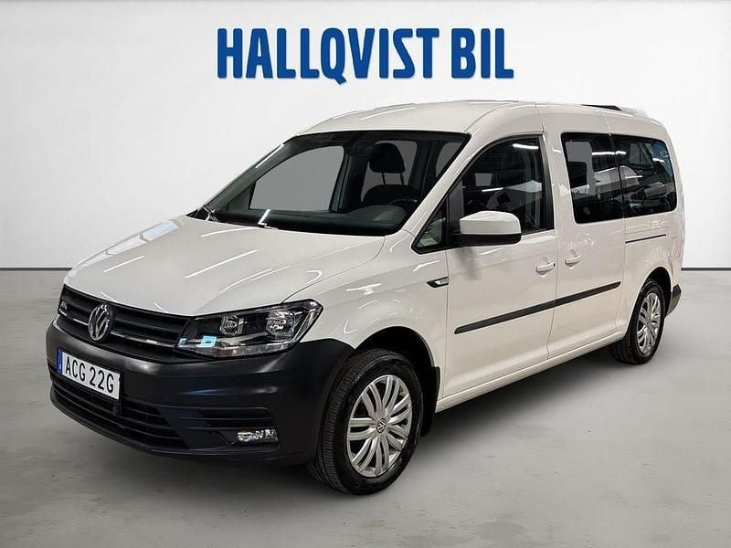 Vit Begagnad 2020 VW Caddy Minibuss | 219 900 kr - Bild 1/4