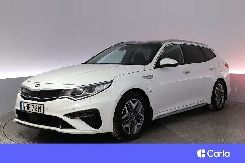 Vit Begagnad 2018 Kia Optima Hybrid 2 Sedan | 208 900 kr (Marknadspris) - Bild 1/4