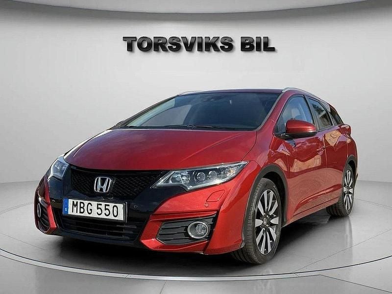 Röd (rödmet) Begagnad 2015 Honda Civic Kombi | 149 900 kr (Marknadspris) - Bild 1/4
