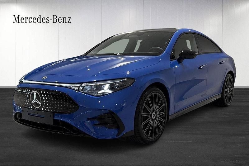 Blå (blue) Ny 2025 Mercedes CLA 250+ Advanced Sedan | 727 600 kr - Bild 1/4