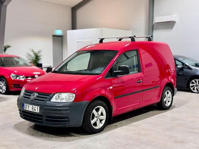 Röd Begagnad 2008 VW Caddy Minibuss | 49 900 kr (Lite dyr) - Bild 1/4
