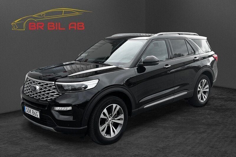 Svart Begagnad 2020 Ford Explorer Platinum SUV | 499 000 kr (Dyr) - Bild 1/4