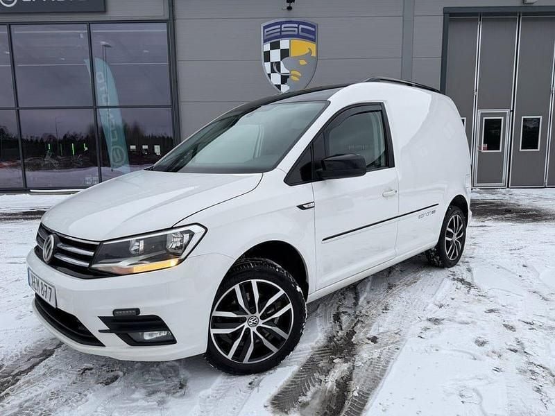 Vit Begagnad 2019 VW Caddy Edition Minibuss | 124 900 kr (Bra pris) - Bild 1/4