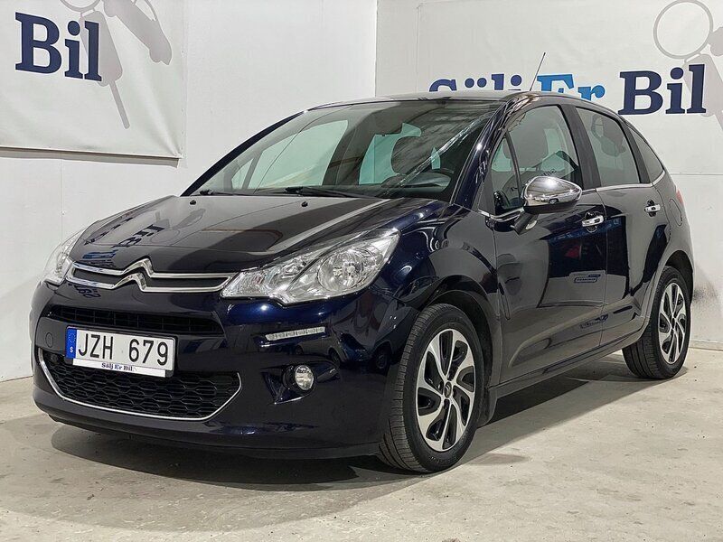 Mörkblå (blå) Begagnad 2013 Citroën C3 Halvkombi | 89 900 kr (Lite dyr) - Bild 1/4