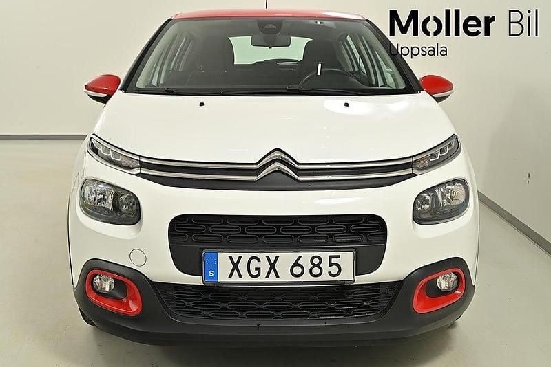 Begagnad Citroën C3 PureTech 82 HK (60 kW) 2018 Vit Halvkombi