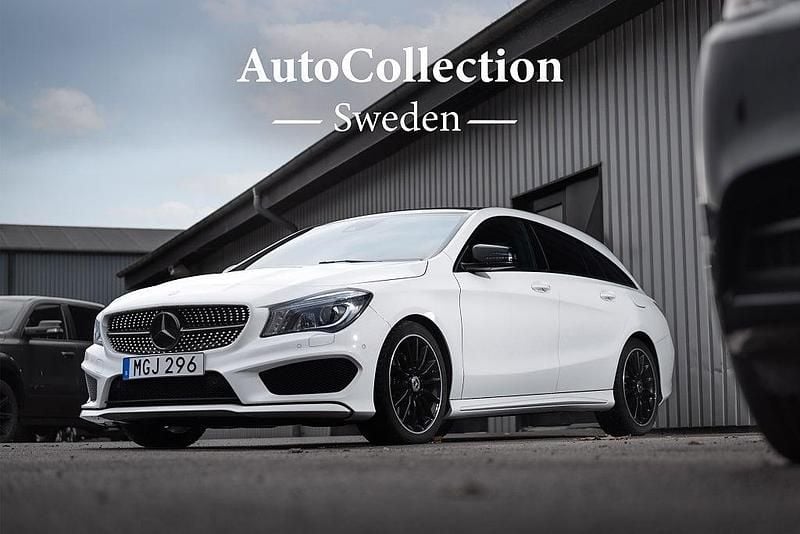 Vit Begagnad 2015 Mercedes CLA220 Shooting Brake AMG Kombi | 100 000 kr - Bild 1/4