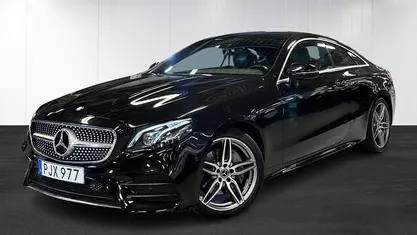 Svart (black) Begagnad 2017 Mercedes E220 AMG Sportkupé | 309 900 kr (Superpris)