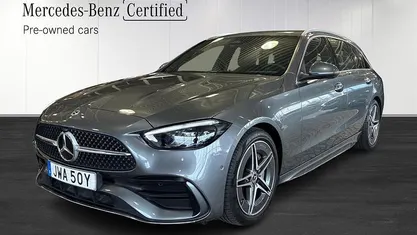Grå (grey) Begagnad 2024 Mercedes C200 AMG line Kombi | 429 900 kr (Marknadspris)