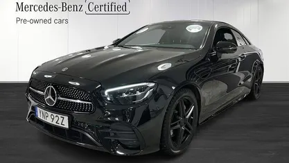 Svart Begagnad 2022 Mercedes E200 AMG Sportkupé | 469 000 kr (Marknadspris)