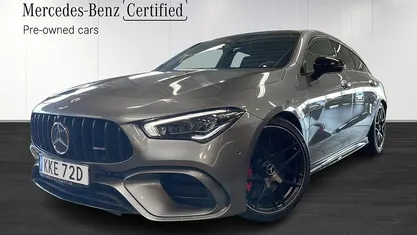 Grå Begagnad 2021 Mercedes CLA45 AMG Shooting Brake AMG Kombi | 529 900 kr (Marknadspris)