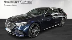 Mörkblå (blue) Begagnad 2025 Mercedes E300 Advanced Plus Kombi | 749 900 kr (Marknadspris)