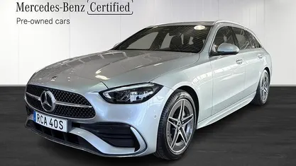 Svart Begagnad 2024 Mercedes C200 AMG line Kombi | 429 900 kr (Marknadspris)