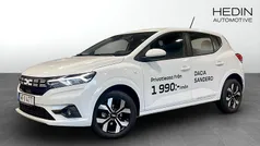 Vit (white) Begagnad 2024 Dacia Sandero Expression Halvkombi | 184 900 kr (Marknadspris)