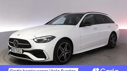 Vit Begagnad 2023 Mercedes C300e AMG Kombi | 412 900 kr (Marknadspris)