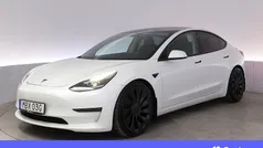 Vit Begagnad 2021 Tesla Model 3 Performance Sedan | 345 900 kr (Marknadspris)