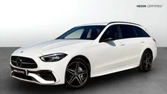 Vit (white) Begagnad 2023 Mercedes C300e AMG line Kombi | 449 900 kr (Lite dyr)