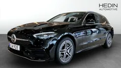 Svart (black) Begagnad 2022 Mercedes C300e AMG line Kombi | 398 000 kr (Bra pris)