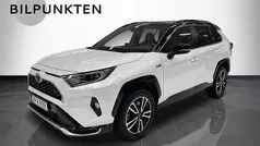 Vitmet/svart Begagnad 2020 Toyota RAV4 Hybrid Premium SUV | 384 900 kr (Marknadspris)