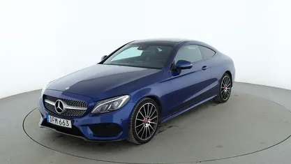 Blå Begagnad 2015 Mercedes C180 AMG line Sportkupé | 191 000 kr (Marknadspris)