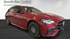 Röd (red) Begagnad 2025 Mercedes C300e Advanced Kombi | 609 900 kr (Marknadspris)