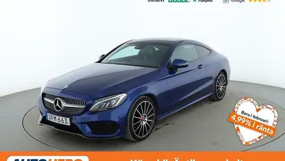Blå Begagnad 2015 Mercedes C180 AMG line Sportkupé | 191 000 kr (Marknadspris)