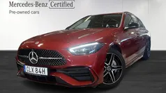 Röd (red) Begagnad 2022 Mercedes C300e AMG Kombi | 449 900 kr (Marknadspris)
