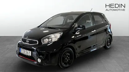 Begagnad Kia Picanto 84 HK (61 kW) 2015 Svart Halvkombi