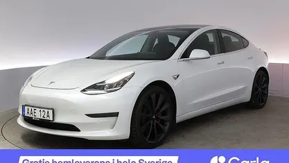 Vit Begagnad 2020 Tesla Model 3 Performance Sedan | 321 990 kr (Marknadspris)