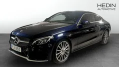 Mörkblå (blue) Begagnad 2017 Mercedes C250 AMG line Sportkupé | 269 900 kr (Bra pris)