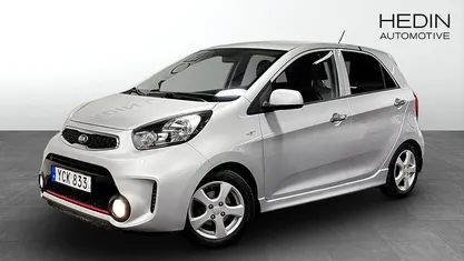 Begagnad Kia Picanto 65 HK (47 kW) 2016 Svart Halvkombi