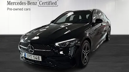 Begagnad Mercedes C300e AMG line 313 HK (230 kW) 2022 Svart (black) Kombi