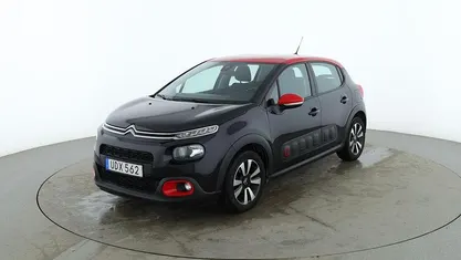 Svart Begagnad 2018 Citroën C3 PureTech Sedan | 87 000 kr (Marknadspris)