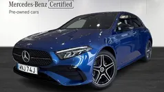 Blå (blue) Begagnad 2024 Mercedes A250 AMG line Halvkombi | 389 900 kr (Lite dyr)